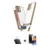 MARSİLYAN™- Galaxy A52 Kılıf Ufuk Klasik - Siyah 3D Antistatik Mat Seramik Nano Ekran Koruyucu + Kamera Lens Koruma Cam - SF