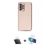 MARSİLYAN™- Galaxy A52 Kılıf Yankı Serisi - Siyah 3D Antistatik Seramik Nano Ekran Koruyucu + Kamera Lens Koruma Cam - SF