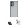 MARSİLYAN™- Galaxy A53 5G Kılıf Ahenk Çizgi Serisi - Siyah Seramik Nano Ekran Koruyucu + Kamera Lens Koruma Cam - SF