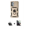 MARSİLYAN™- Galaxy A53 5G Kılıf Ahenk Klasik - Şeffaf Temperli Cam Ekran Koruyucu + Şeffaf Kamera Lens Koruma Cam