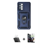 MARSİLYAN™- Galaxy A53 5G Kılıf Ahenk Klasik - Şeffaf Temperli Cam Ekran Koruyucu + Şeffaf Kamera Lens Koruma Cam