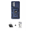 MARSİLYAN™- Galaxy A53 5G Kılıf Ahenk Klasik - Şeffaf Uv Polymer Nano Ekran Koruyucu + Kamera Lens Koruma Cam - SF