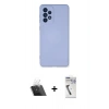 MARSİLYAN™- Galaxy A53 5G Kılıf Ahenk Serisi - Şeffaf Uv Polymer Nano Ekran Koruyucu + Kamera Lens Koruma Cam - SF