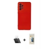 MARSİLYAN™- Galaxy A53 5G Kılıf Ahenk Serisi - Siyah 6D Mat Seramik Hayalet Nano Ekran Koruyucu + Kamera Lens Koruma Cam - SF