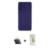 MARSİLYAN™- Galaxy A53 5G Kılıf Ahenk Serisi - Siyah Mat Seramik Nano Ekran Koruyucu + Kamera Lens Koruma Cam - SF