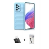 MARSİLYAN™- Galaxy A53 5G Kılıf Atlas Koleksiyonu - Şeffaf Uv Polymer Nano Ekran Koruyucu + Kamera Lens Koruma Cam - SF