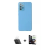 MARSİLYAN™- Galaxy A53 5G Kılıf Çekirdek Modern Serisi - Şeffaf Temperli Cam Ekran Koruyucu + Şeffaf Kamera Lens Koruma Cam