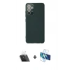 MARSİLYAN™- Galaxy A53 5G Kılıf Çekirdek Modern Serisi - Siyah 3D Antistatik Cam Ekran Koruyucu + Kamera Lens Koruma Cam - SF
