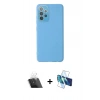 MARSİLYAN™- Galaxy A53 5G Kılıf Çekirdek Modern Serisi - Siyah 3D Antistatik Cam Ekran Koruyucu + Kamera Lens Koruma Cam - SF