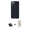 MARSİLYAN™- Galaxy A53 5G Kılıf Çekirdek Modern Serisi - Siyah Mat Seramik Nano Ekran Koruyucu + Kamera Lens Koruma Cam - SF