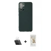 MARSİLYAN™- Galaxy A53 5G Kılıf Çekirdek Modern Serisi - Siyah Mat Seramik Nano Ekran Koruyucu + Kamera Lens Koruma Cam - SF