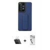 MARSİLYAN™- Galaxy A53 5G Kılıf Çekirdek Yansıma - Şeffaf Uv Polymer Nano Ekran Koruyucu + Kamera Lens Koruma Cam - SF