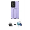 MARSİLYAN™- Galaxy A53 5G Kılıf Çekirdek Yansıma - Siyah 3D Antistatik Cam Ekran Koruyucu + Kamera Lens Koruma Cam - SF