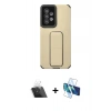 MARSİLYAN™- Galaxy A53 5G Kılıf Çekirdek Yansıma - Siyah 3D Antistatik Cam Ekran Koruyucu + Kamera Lens Koruma Cam - SF