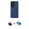 MARSİLYAN™- Galaxy A53 5G Kılıf Çekirdek Yansıma - Siyah 3D Antistatik Cam Ekran Koruyucu + Kamera Lens Koruma Cam - SF