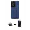 MARSİLYAN™- Galaxy A53 5G Kılıf Çekirdek Yansıma - Siyah 3D Antistatik Hayalet Cam Ekran Koruyucu + Kamera Lens Koruma Cam - SF