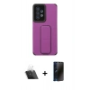 MARSİLYAN™- Galaxy A53 5G Kılıf Çekirdek Yansıma - Siyah 3D Antistatik Hayalet Cam Ekran Koruyucu + Kamera Lens Koruma Cam - SF