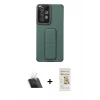 MARSİLYAN™- Galaxy A53 5G Kılıf Çekirdek Yansıma - Siyah Mat Seramik Nano Ekran Koruyucu + Kamera Lens Koruma Cam - SF