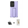 MARSİLYAN™- Galaxy A53 5G Kılıf Çekirdek Yansıma - Siyah Mat Seramik Nano Ekran Koruyucu + Kamera Lens Koruma Cam - SF