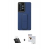 MARSİLYAN™- Galaxy A53 5G Kılıf Çekirdek Yansıma - Siyah Seramik Nano Ekran Koruyucu + Kamera Lens Koruma Cam - SF