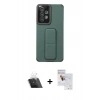 MARSİLYAN™- Galaxy A53 5G Kılıf Çekirdek Yansıma - Siyah Seramik Nano Ekran Koruyucu + Kamera Lens Koruma Cam - SF