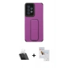 MARSİLYAN™- Galaxy A53 5G Kılıf Çekirdek Yansıma - Siyah Seramik Nano Ekran Koruyucu + Kamera Lens Koruma Cam - SF