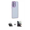MARSİLYAN™- Galaxy A53 5G Kılıf Eksen Doku Prime - Şeffaf Temperli Cam Ekran Koruyucu + Kamera Lens Koruma Cam - SF