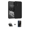 MARSİLYAN™- Galaxy A53 5G Kılıf Kozmos Yansıma Özel Seri - Siyah 3D Antistatik Hayalet Cam Ekran Koruyucu + Kamera Lens Koruma Cam - SF
