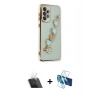 MARSİLYAN™- Galaxy A53 5G Kılıf Nova Işık Prime - Siyah 3D Antistatik Cam Ekran Koruyucu + Kamera Lens Koruma Cam - SF