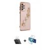 MARSİLYAN™- Galaxy A53 5G Kılıf Nova Işık Prime - Siyah 3D Antistatik Cam Ekran Koruyucu + Kamera Lens Koruma Cam - SF