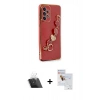 MARSİLYAN™- Galaxy A53 5G Kılıf Nova Işık Prime - Siyah Seramik Nano Ekran Koruyucu + Kamera Lens Koruma Cam - SF