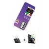 MARSİLYAN™- Galaxy A53 5G Kılıf Siluet Çizgi Koleksiyonu - Şeffaf Temperli Cam Ekran Koruyucu + Kamera Lens Koruma Cam - SF
