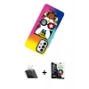 MARSİLYAN™- Galaxy A53 5G Kılıf Siluet Çizgi Koleksiyonu - Şeffaf Temperli Cam Ekran Koruyucu + Kamera Lens Koruma Cam - SF