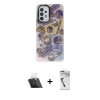 MARSİLYAN™- Galaxy A53 5G Kılıf Siluet Çizgi Koleksiyonu - Şeffaf Uv Polymer Nano Ekran Koruyucu + Kamera Lens Koruma Cam - SF