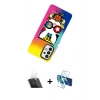 MARSİLYAN™- Galaxy A53 5G Kılıf Siluet Çizgi Koleksiyonu - Siyah 3D Antistatik Cam Ekran Koruyucu + Kamera Lens Koruma Cam - SF