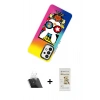MARSİLYAN™- Galaxy A53 5G Kılıf Siluet Çizgi Koleksiyonu - Siyah Mat Seramik Nano Ekran Koruyucu + Kamera Lens Koruma Cam - SF