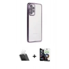 MARSİLYAN™- Galaxy A53 5G Kılıf Vadi Minimal - Şeffaf Temperli Cam Ekran Koruyucu + Şeffaf Kamera Lens Koruma Cam