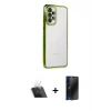 MARSİLYAN™- Galaxy A53 5G Kılıf Vadi Minimal - Siyah 3D Antistatik Hayalet Cam Ekran Koruyucu + Kamera Lens Koruma Cam - SF