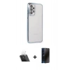 MARSİLYAN™- Galaxy A53 5G Kılıf Vadi Minimal - Siyah 3D Antistatik Hayalet Cam Ekran Koruyucu + Kamera Lens Koruma Cam - SF