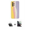 MARSİLYAN™- Galaxy A53 5G Kılıf Yadigar Çizgi - Şeffaf Temperli Cam Ekran Koruyucu + Kamera Lens Koruma Cam - SF