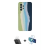 MARSİLYAN™- Galaxy A53 5G Kılıf Yadigar Çizgi - Siyah 3D Antistatik Cam Ekran Koruyucu + Kamera Lens Koruma Cam - SF