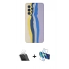 MARSİLYAN™- Galaxy A53 5G Kılıf Yadigar Çizgi - Siyah 3D Antistatik Cam Ekran Koruyucu + Kamera Lens Koruma Cam - SF