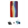 MARSİLYAN™- Galaxy A53 5G Kılıf Yadigar Çizgi - Siyah 3D Antistatik Cam Ekran Koruyucu + Kamera Lens Koruma Cam - SF