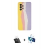 MARSİLYAN™- Galaxy A53 5G Kılıf Yadigar Çizgi - Siyah 3D Antistatik Cam Ekran Koruyucu + Kamera Lens Koruma Cam - SF