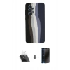 MARSİLYAN™- Galaxy A53 5G Kılıf Yadigar Çizgi - Siyah 3D Antistatik Hayalet Cam Ekran Koruyucu + Kamera Lens Koruma Cam - SF