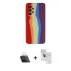 MARSİLYAN™- Galaxy A53 5G Kılıf Yadigar Çizgi - Siyah Seramik Nano Ekran Koruyucu + Kamera Lens Koruma Cam - SF