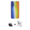 MARSİLYAN™- Galaxy A53 5G Kılıf Yadigar Çizgi - Siyah Seramik Nano Ekran Koruyucu + Kamera Lens Koruma Cam - SF