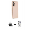 MARSİLYAN™- Galaxy A53 5G Kılıf Yankı Serisi - Şeffaf Uv Polymer Nano Ekran Koruyucu + Kamera Lens Koruma Cam - SF