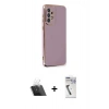 MARSİLYAN™- Galaxy A53 5G Kılıf Yankı Serisi - Şeffaf Uv Polymer Nano Ekran Koruyucu + Kamera Lens Koruma Cam - SF
