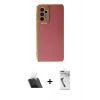 MARSİLYAN™- Galaxy A53 5G Kılıf Yankı Serisi - Şeffaf Uv Polymer Nano Ekran Koruyucu + Kamera Lens Koruma Cam - SF